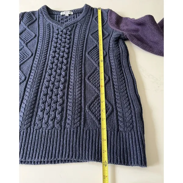 Uniqlo JW Anderson Sweater Women’s Large Blue Purple Cable Knit - Image 8
