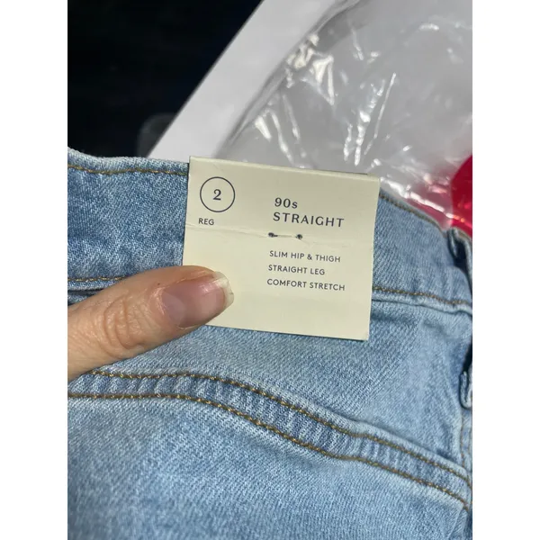 Universal Threads 90s‎ Straight Jeans Women 2R Blue High Rise Button Fly Stretch - Image 6