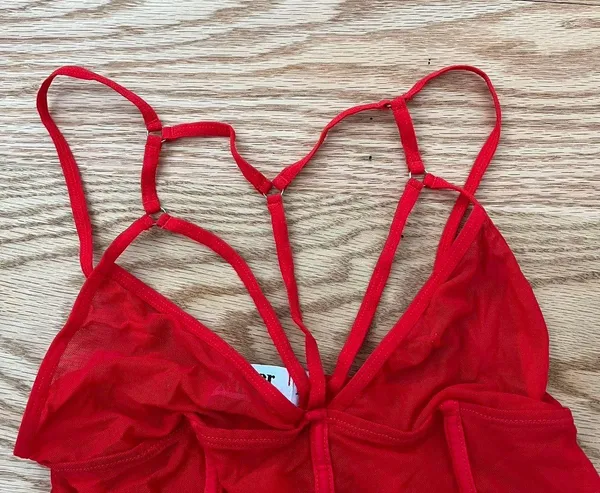 Tiger Mist Red Mesh Bodysuit - Image 5