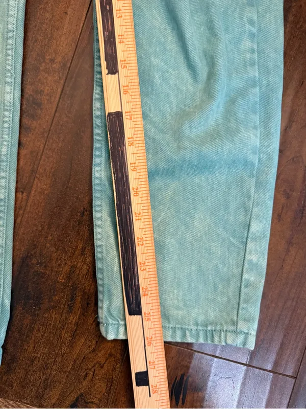 We The Free Marci Mint/Aqua Denim Overalls Jumpsuit Size Small - Image 9