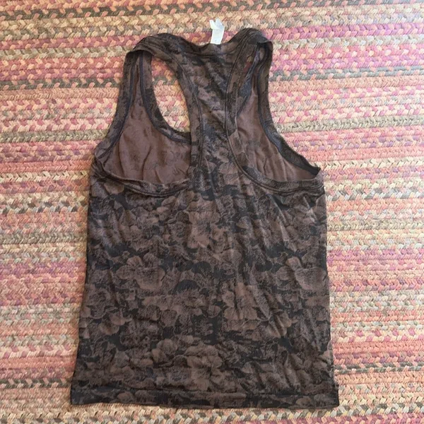 Athleta Brown & Black Athletic Racerback Tank - Image 2