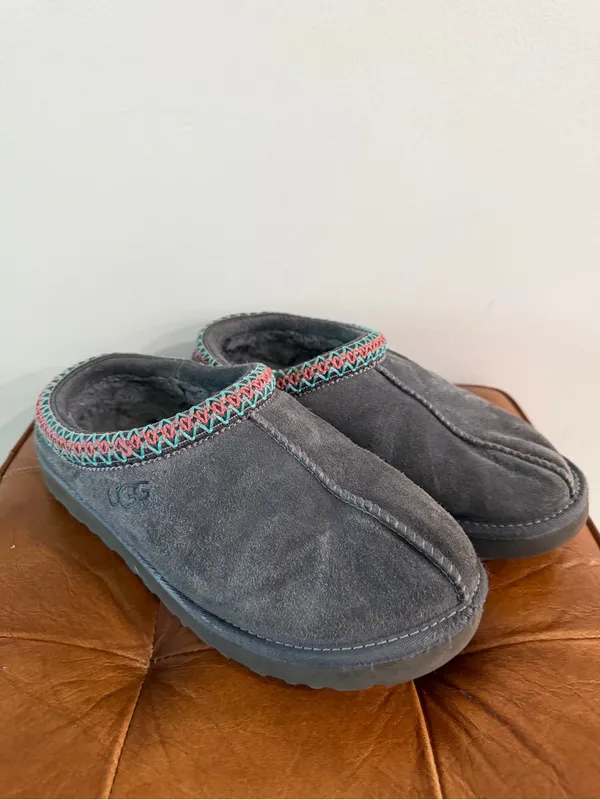 Ugg Tasman II Suede Slipper in Dark Grey Size 8.5 - Image 2