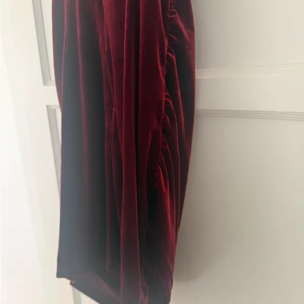 Valentine Cider Deep Red Velvet Woman’s Dress - Image 9