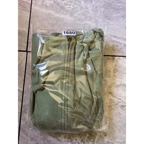 The North Face TKA 100 Fleece Full Zip Hoodie Sage Green Womens Large L - Image 8