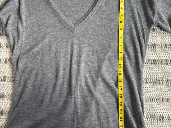 J. Jill Classic Merino Wool V-Neck Sweater in Gray - Image 7