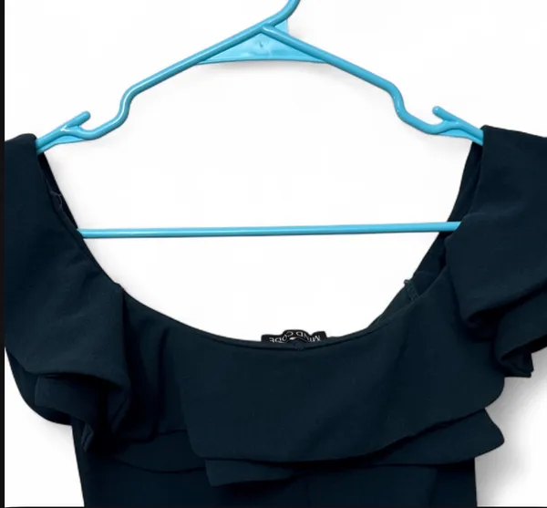 Dark Green Mind Code Cocktail Dress - Image 4