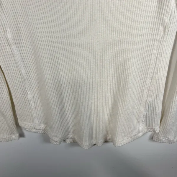 Abercrombie Fitch‎ Soft A&F Cozy Women's Ivory Long Sleeve Tunic Top Women Sz XS - Image 3