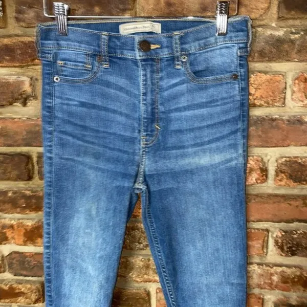 Aeropostale Abercrombie Denim Raw Hem Skinny Jeans Women's Size 0 - Image 2