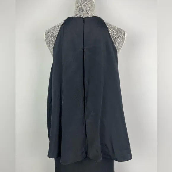 Kobi Halperin Black 100% Silk Open Shoulder Cape‎ Halter Dress Size 6 - Image 7