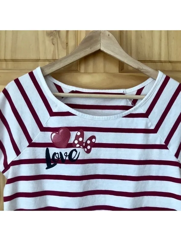 Vintage Disney Destinations scoop neck tie front crop tee M - Image 4