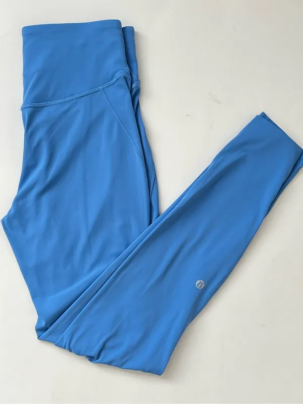 Lululemon base pace leggings brushed nulux for cold weather 6 blue Nile - Image 5