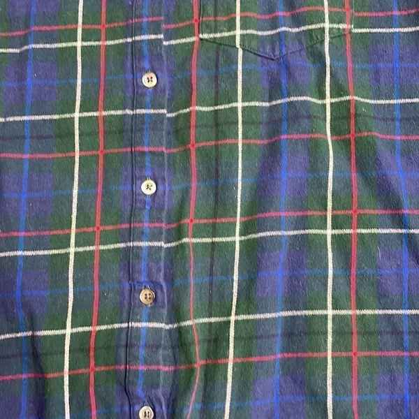 Madewell Flannel Oversized Ex-Boyfriend Shirt in Dark Plaid small - Image 4