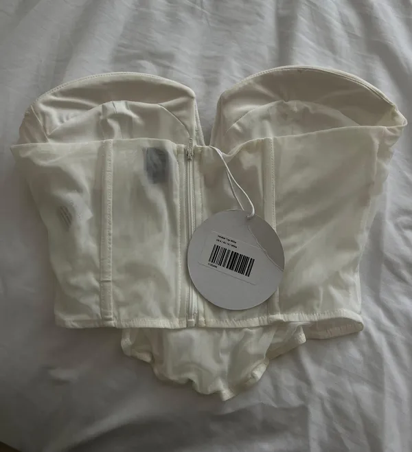 Princess Polly White Mesh Corset Top - Image 5
