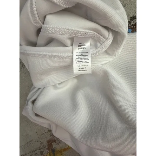 T by Talbots White Mock Neck Pullover | Small - Image 8