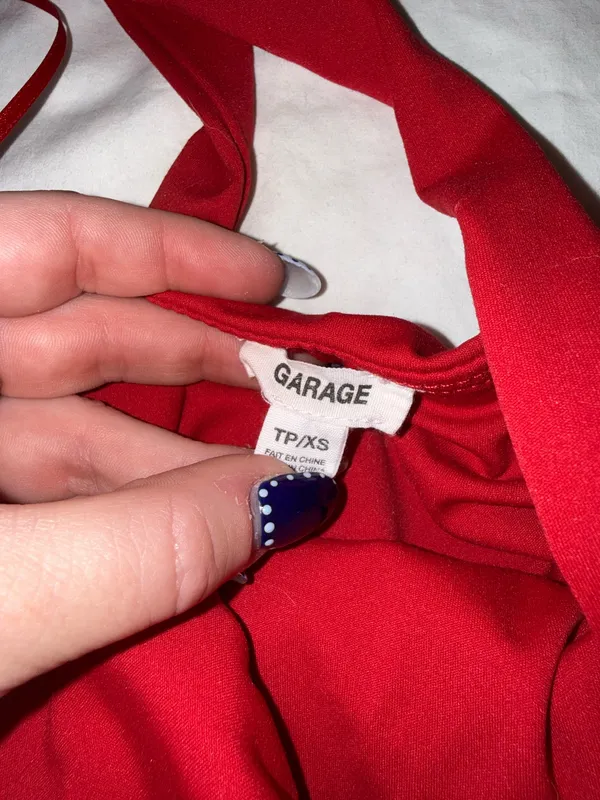 Garage Red Bubble Mini Dress - Image 5
