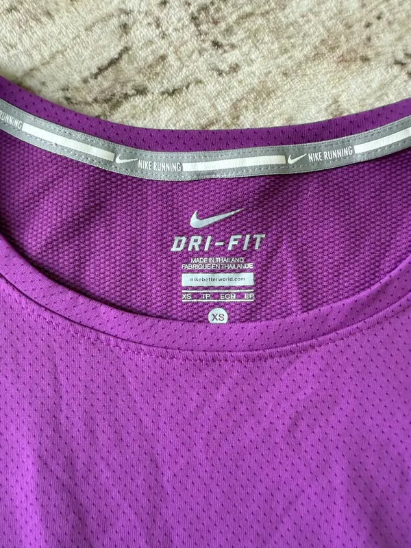 Nike Violet Dri Fit Running Long Sleeve Shirt - Image 3