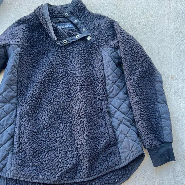 Abercrombie & Fitch small‎ blue sherpa pullover - Image 2