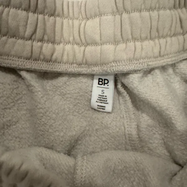BP. Elastic Waist Fleece Shorts in Beige Pumice | Size Small - Image 4