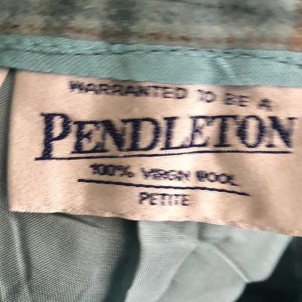 Vintage Pendleton Wool Tartan Plaid Straight Pencil Maxi Skirt Dark Academia Preppy Cottagecore Blue Waist:12.5” Length:32” - Image 3