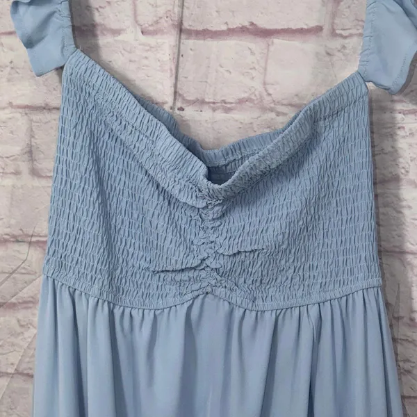 Ruffled Cap Sleeve Maxi Slit Medium Dress by Anna-Kaci - Image 8