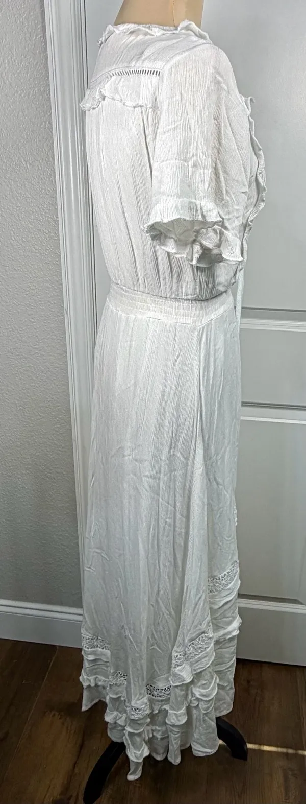 Petal & Pup White Chelsea Dress Cottagecore Midi Dress US 4 - Image 5