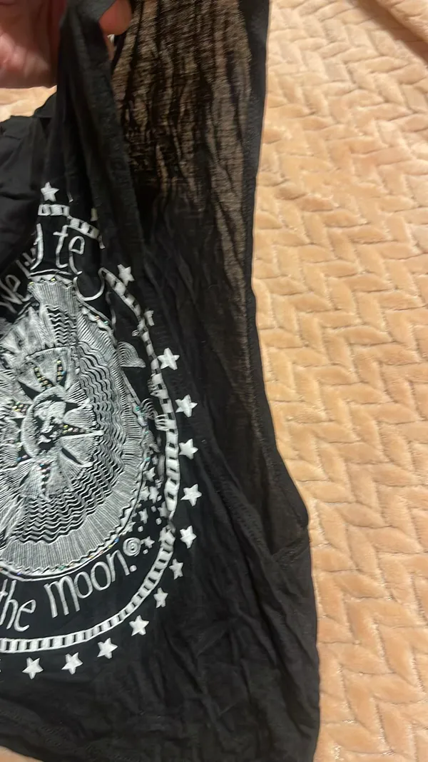 French Pastry Cropped Tanktop Black Size Small We Live By The Sun ~ We Feel By The Moon - Image 5