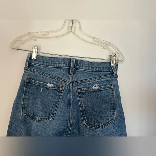 Abercrombie Fitch The Mom High Rise Jeans Size 4S Short Distressed - Image 9