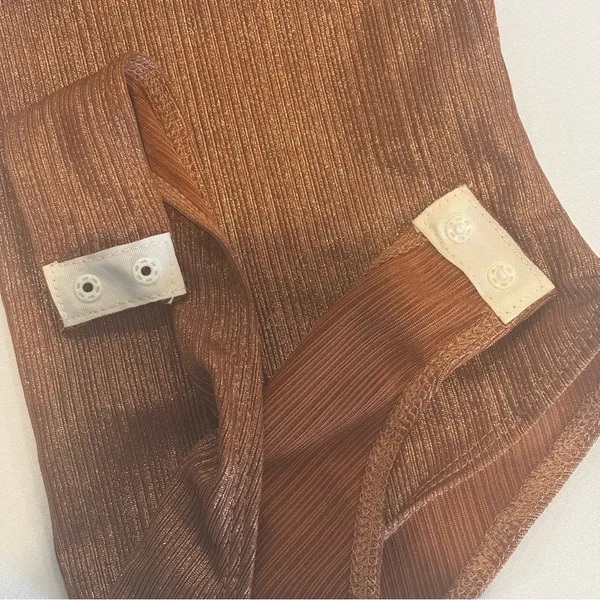 BLASHE Belong Bodysuit in Copper‎ with Adjustable Spaghetti Straps NWT Small - Image 5