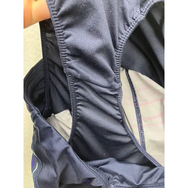 Athleta Women's Striped Running Shorts Size S‎ Navy Purple Teal Athletic - Image 5
