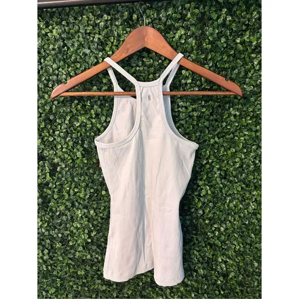 NoBull Frost Blue Ribbed Full Length Tank Top Sz XS NWT - Image 5