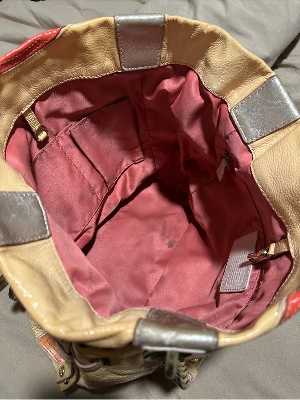 COACH Peyton Inlaid Mosaic Appliqué Tote in Multi Melon Limited Edition RARE Y2K - Image 4