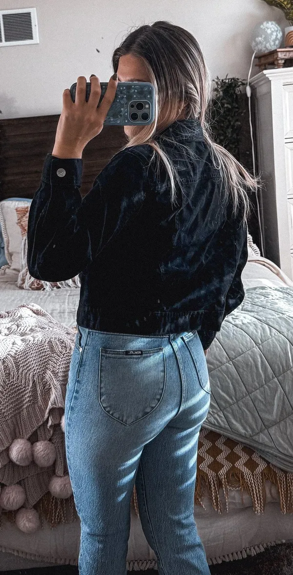 Divided Black Jean Jacket - Image 3