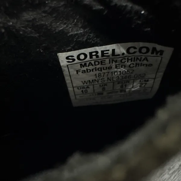 SOREL Boots Womens Sz 10 Black Joan of Arctic Wedge II Chelsea Ankle Pull On - Image 7