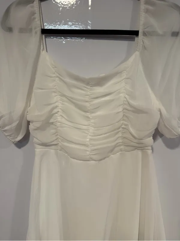 White Puff-Sleeve Altar’d State Mini Dress - Image 2