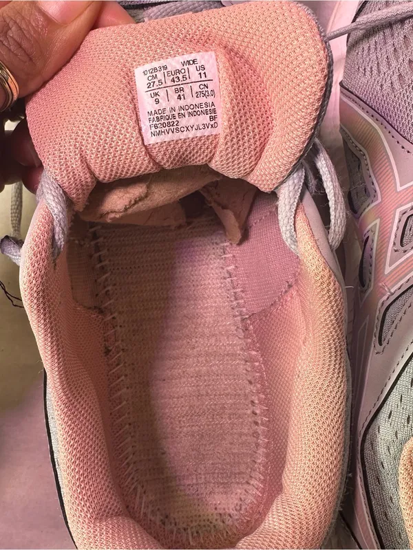 ASICS Women's Gray and Light Pink Athletic Running Shoe - Image 11