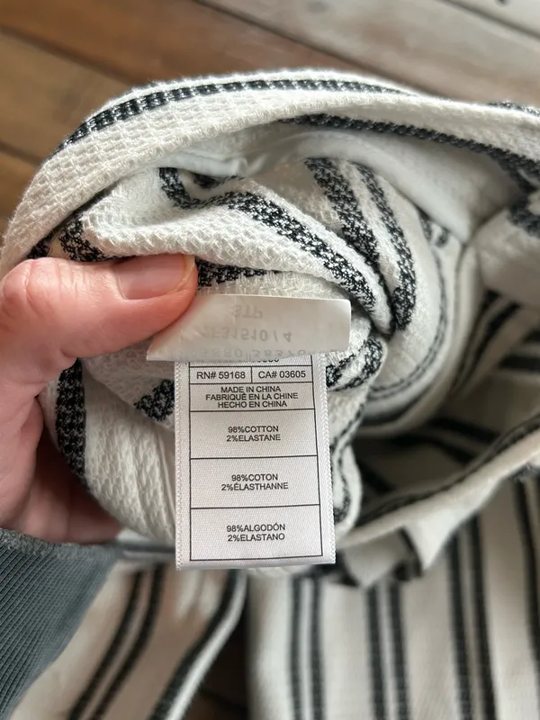 Fifteen Twenty Rylee Striped Crop Pant Navy White Cotton 4 - Image 9