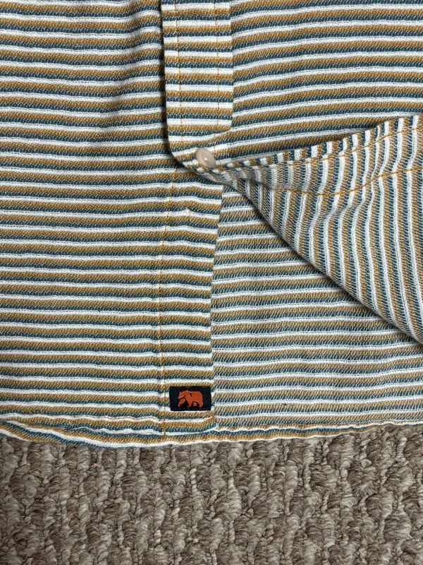 The Normal Brand Freshwater Short Sleeve Casual Striped Button Up Shirt - Image 4