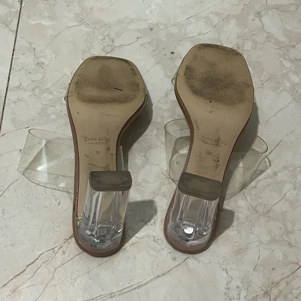 ZARA Clear Strap Heels - Image 4
