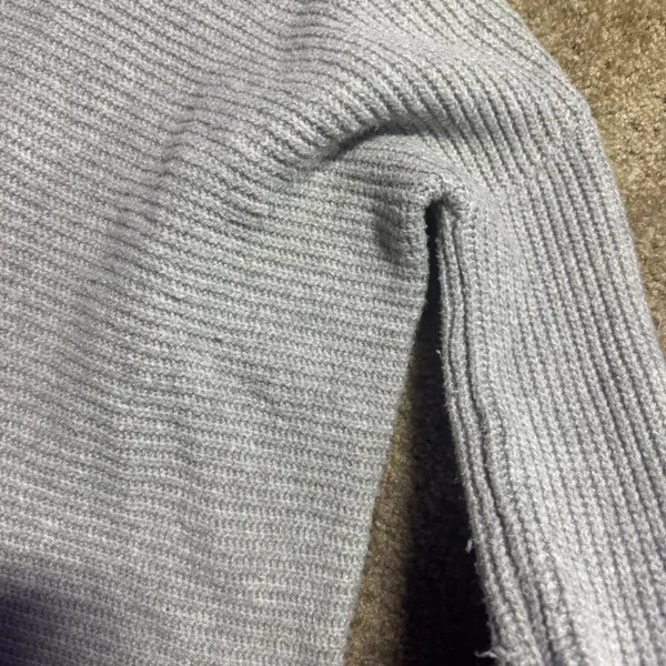 Pilcro Anthropologie Grey Ribbed‎ Oversized Turtleneck Sweater Small Cowl Neck - Image 3