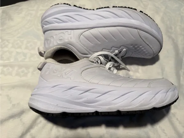 Hoka Bondi SR White Women's Plush Cushion Running Sneakers size 8.5 - Image 6