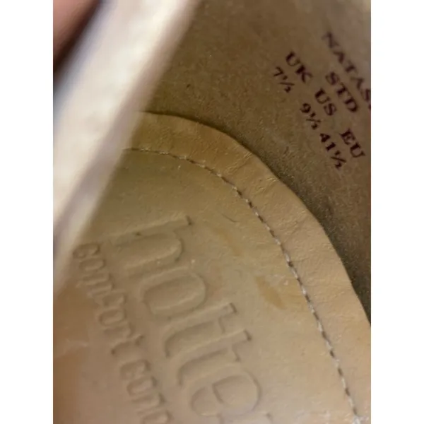 Hotter Natasha Taupe Comfort Flats Metallic Suede‎ Slip On Shoes Womens 9.5 - Image 5