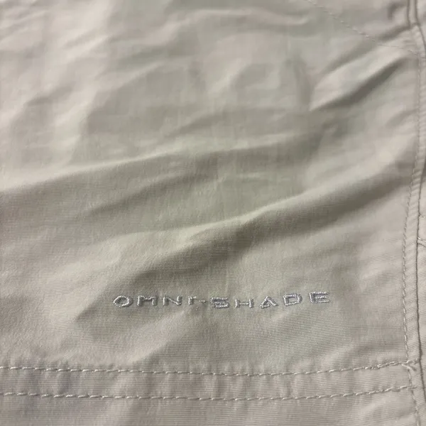Columbia PFG Shorts Women XL‎ Tan Nylon Zip Pockets Activewear Hiking Perfomance - Image 3