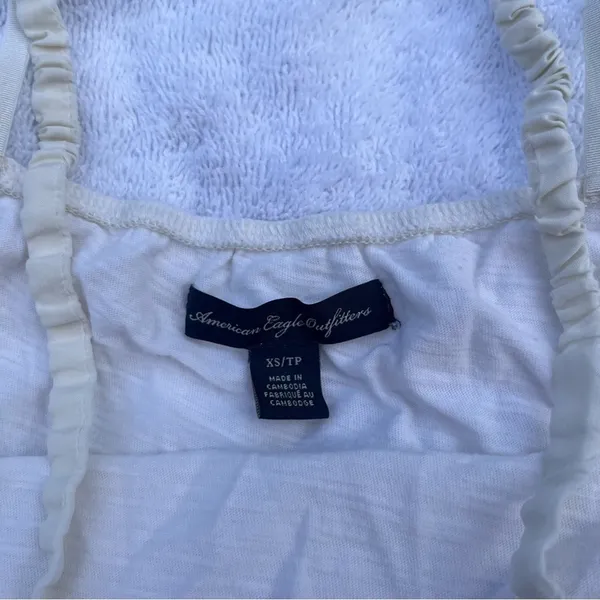 American Eagle White Lace Trim Cami Tank Top Size XS Spaghetti Strap Summer Top‎ - Image 6