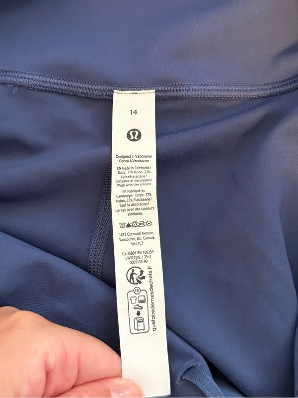 Lululemon Wunder Train High-Rise Tight 25" Blue‎ Twill - Image 6