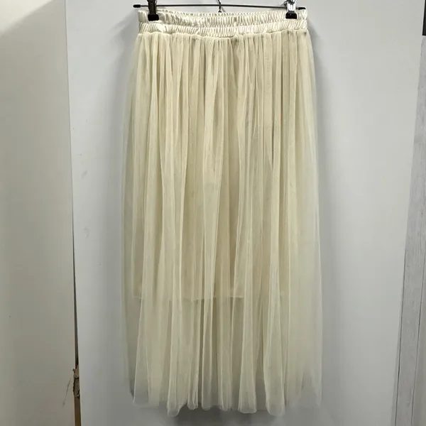 Source Unknown Cream Elastic Waist Pull On Ballet Core Tulle Lined Skirt Womens Large - Image 6