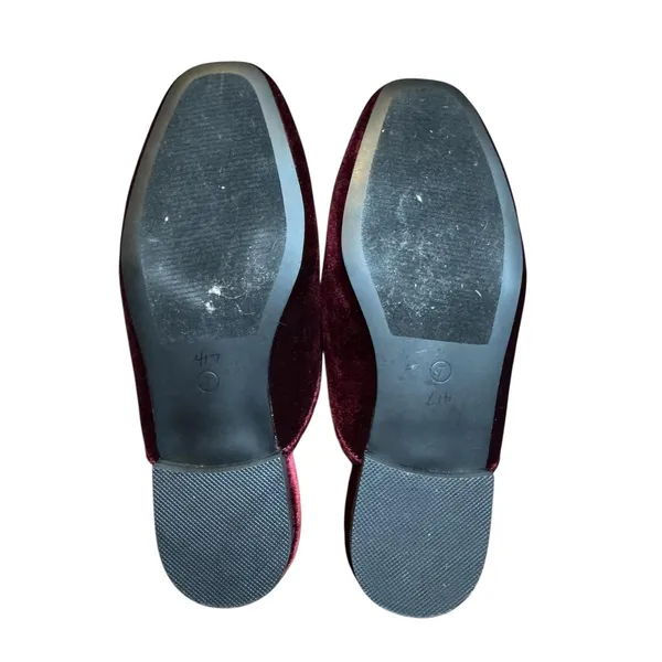Hey Girl By Corkys Shoes Womens Size 7 Red Velvet Spotlight Loafer Mules Slip On - Image 8