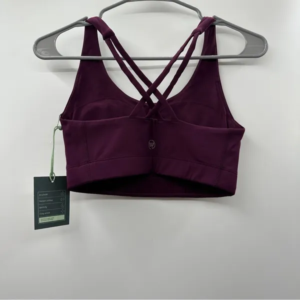Stitch Fix We Wander Serena‎ Purple Strappy Sports Bra Medium Impact Sz S NEW - Image 2