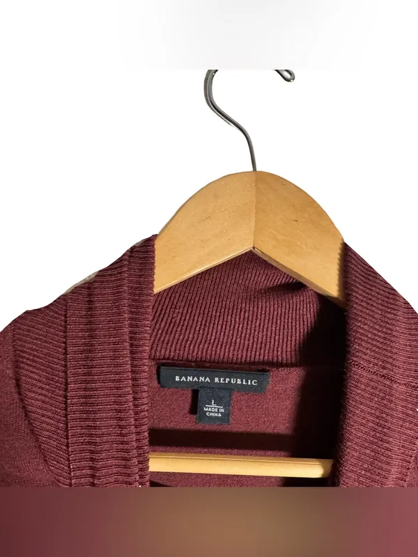 Banana Republic Turtleneck Sweater Women's Large Silk Cashmere Blend Mauve Fall - Image 4