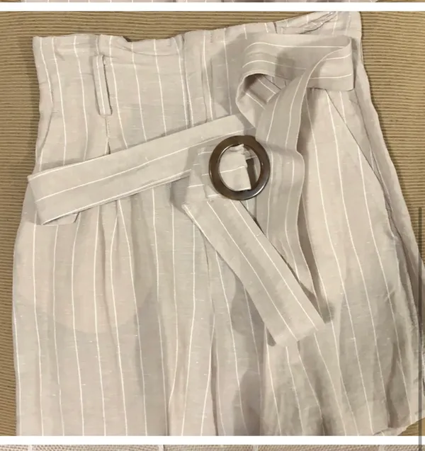 H&M Striped Linen Blend Shorts - Image 3