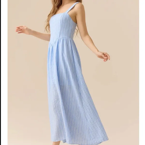 NEW Altar’d State Blue Striped Maxi Dress Size XL NWT - Image 4